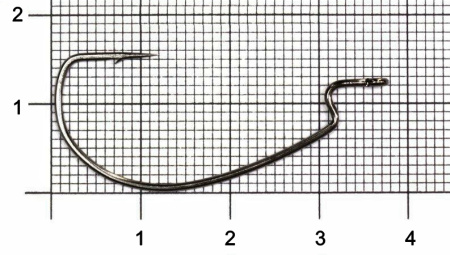 Крючки офсетные Gamakatsu WORM OFFSET EWG HOOKS BLACK разм. 01 6шт.