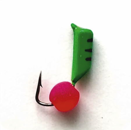 Безнасадка 2,5 зелёный, неоновый шар, 0,5гр. красный