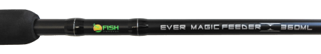 Удилище фидерное "EVER MAGIC FEEDER" FISH CRYSTAL , тест до 60 г, 3.60 м, 3+3 tips