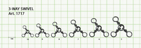 Вертлюжок на три направления, с кольцом, №7 (13 кг) (уп. 7 шт.)