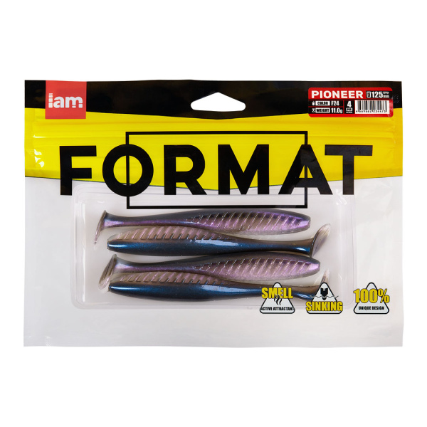 Силиконовая приманка FORMAT PIONEER 125mm (4шт.) цвет F24