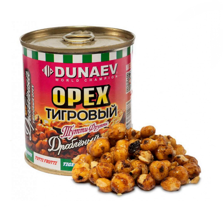 Добавка для прикормки металлобанка 320мл "Дунаев Тигровый орех дробленый" Тутти-Фрутти