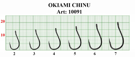 Крючок OKIAMI CHINU-RING-2BH №7 с ушком, покрытие BN (6 шт)