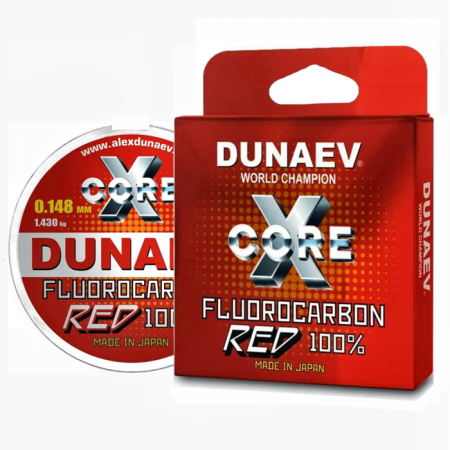 Леска Dunaev Fluorocarbon RED 0.104мм 100м