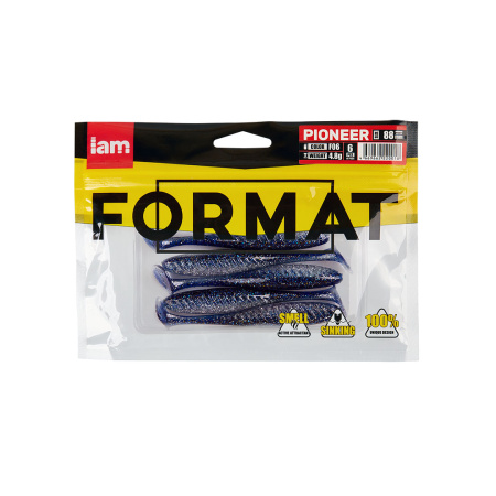 Силиконовая приманка FORMAT PIONEER 88mm (6шт.) цвет F06
