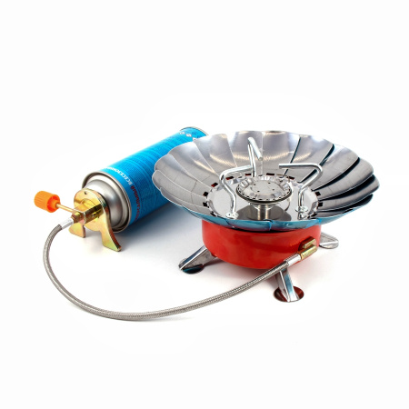 Газовая плитка мал. пьезо, ветрозащитная, шланг (цанг.)/50/
