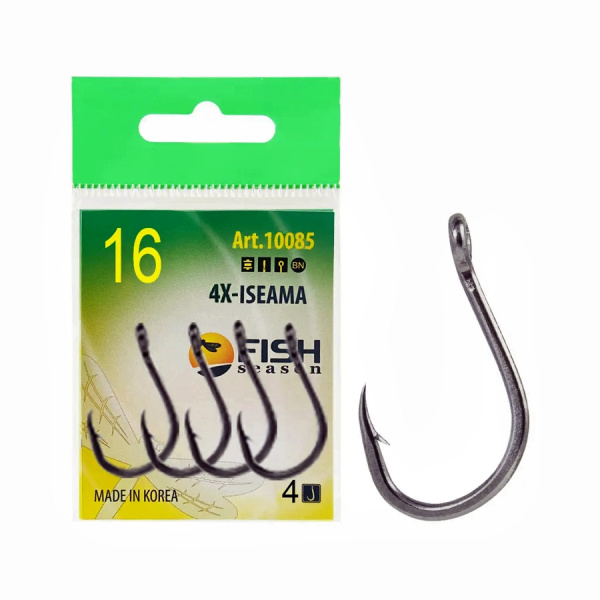 Крючок 4X-ISEAMA-RING №16 с ушком, покрытие BN (4 шт) Крючок 4X-ISEAMA-RING №16 с ушком, покрытие BN (4 шт)