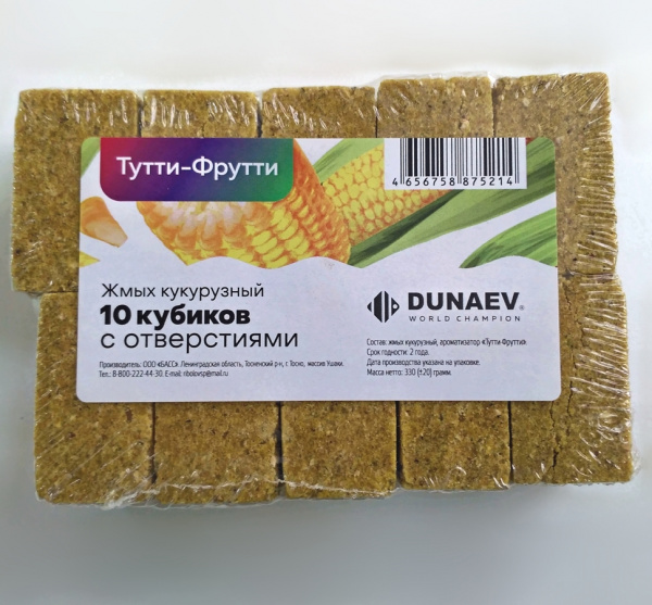 Жмых DUNAEV кукурузный  Тутти фрутти 300г.