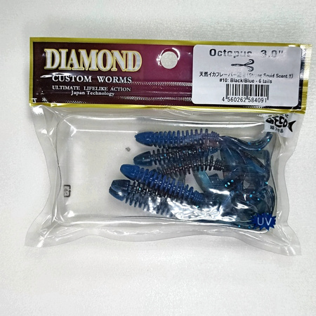 Силиконовая приманка DIAMOND Octopus 3" #10