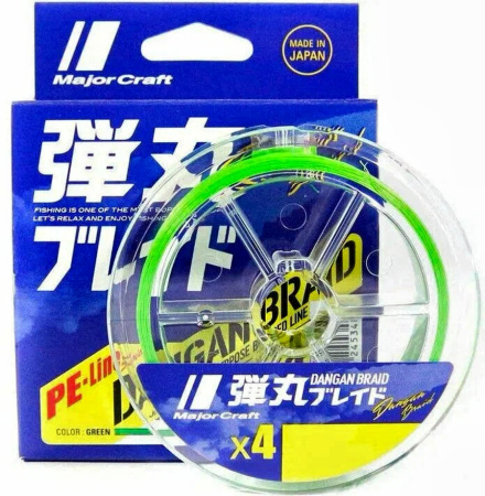 Шнур Major Craft 150m X4 (зеленый) DB4-150/1.5GR
