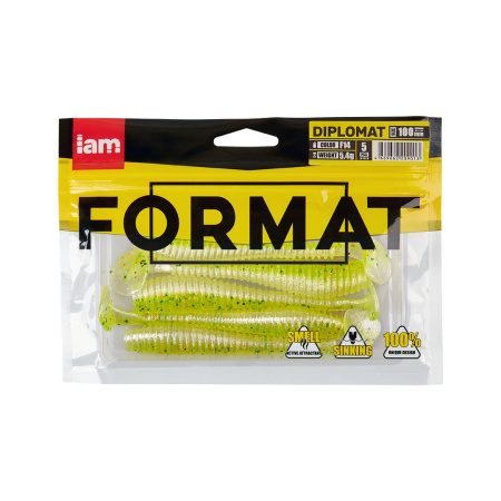 Силиконовая приманка FORMAT DIPLOMAT 100mm (5шт.) цвет F14