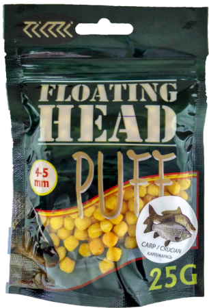 Плавающая насадка PUFF воздушное тесто 4-5 мм.КАРП- КАРАСЬ жёлтый