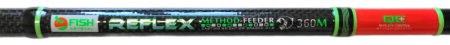 Удилище фидерное "REFLEX METHOD FEEDER" FISH CRYSTAL , тест до 90 г, 3,60 м, 3+3