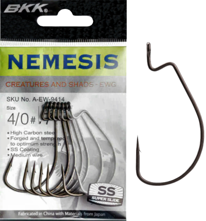 Крючок офсетный BKK Nemesis 9004 (A-EW-9414) #4/0 (7шт)