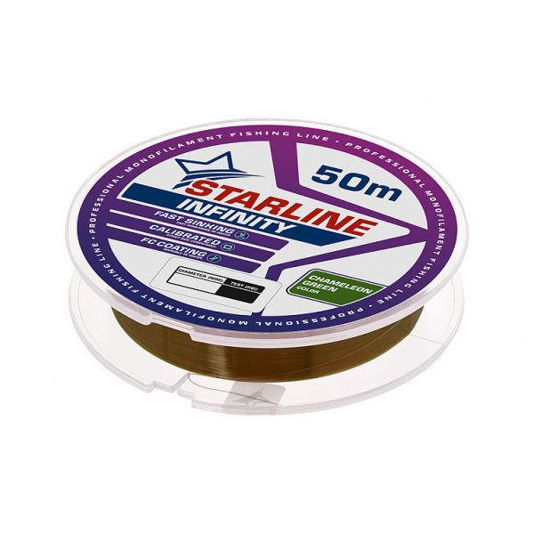 Монофильная леска STARLINE INFINITY  50m (chameleon green) d0.234