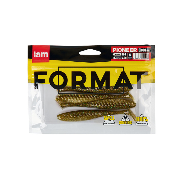Силиконовая приманка FORMAT PIONEER 100mm (5шт.) цвет F04