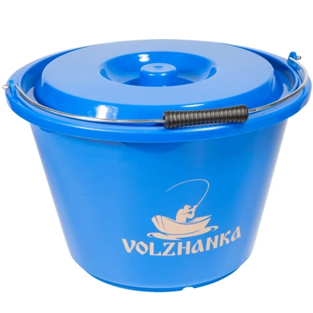 Ведро "Волжанка" пластиковое с крышкой 12л