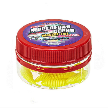 Приманка DT-MAGGOT-TAIL 35мм-8шт, цвет (301) желтый