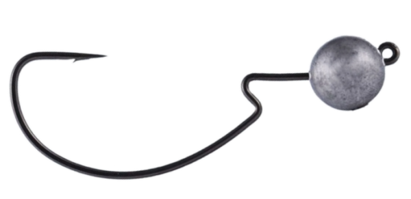 Джиг-головка BKK на офсетном крючке Silent Chaser - 1X - EWG Round Head, (A-EA-1658) #4/0, 3/8oz 10.