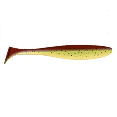 Приманка ZUB-IZI 125мм(4,8")-5шт, (Цвет 409) машинное масло верх - желтый низ