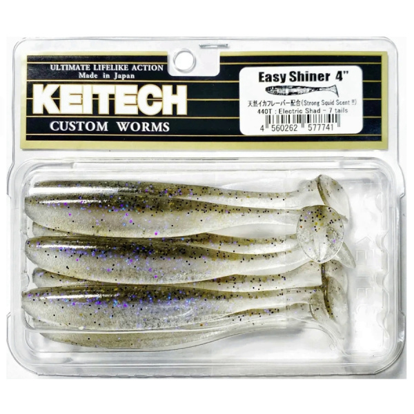 Приманка силиконовая Keitech Easy Shiner 4" #440 Electric Shad