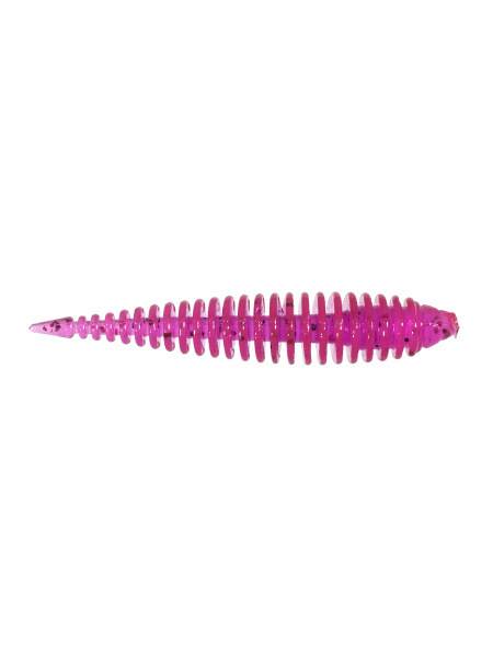 Приманка ZUB-MAGGOT SLIM 50мм(2")-10шт, (цвет 130) маджента с блестками