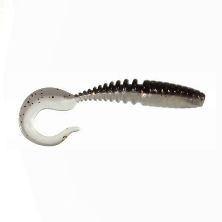 Приманка ZUB-TWIST  90мм(3,5")-5шт, (цвет 030) черный верх-натурал низ