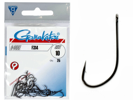 Крючки Gamakatsu F314 HOOKS BLACK разм. 10 25шт. Крючки Gamakatsu F314 HOOKS BLACK разм. 10 25шт.