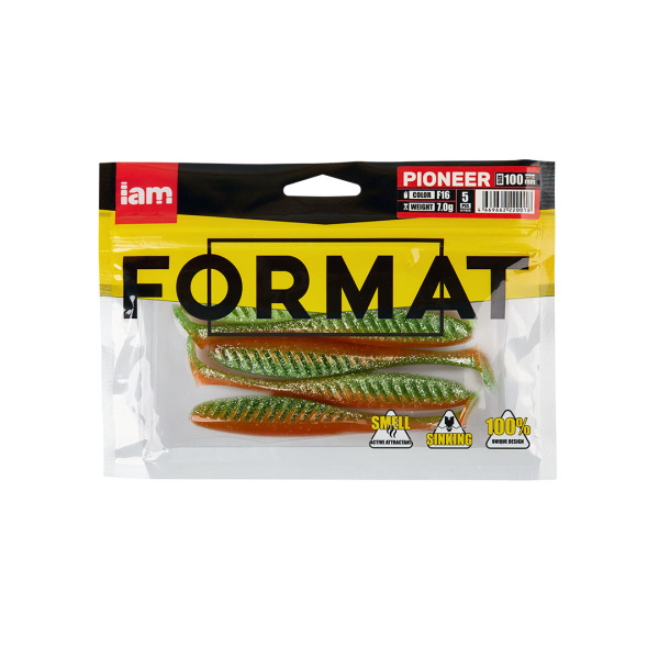 Силиконовая приманка FORMAT PIONEER 100mm (5шт.) цвет F16