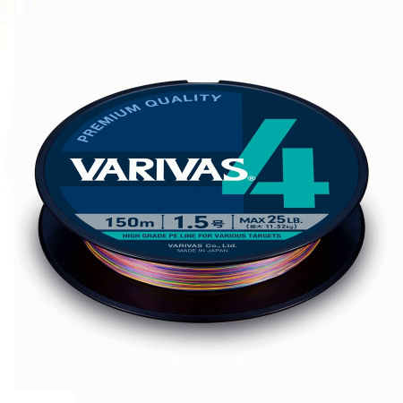Плетеный шнур VARIVAS PE 4 150m 1.5 Marking