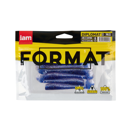 Силиконовая приманка FORMAT DIPLOMAT 74mm (6шт.) цвет F06