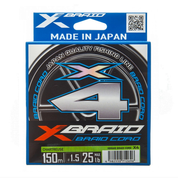 Шнур YGK X-Braid Braid Cord X4 150m #1.5-25lb