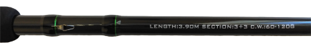 Удилище фидерное "MASTER FEEDER" FISH CRYSTAL , тест 60-120  г, 3,90 м, 3+3 tips