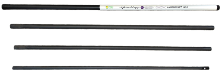 Рукоять для подсачека "Sporting" FISH CRYSTAL  телескопическая,  карбон 4 секций, 4,0 м.