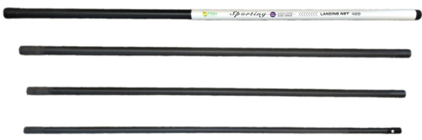 Рукоять для подсачека "Sporting" FISH CRYSTAL  телескопическая,  карбон 4 секций, 4,0 м.