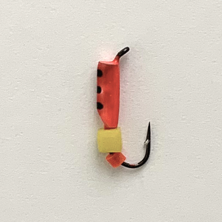 Столбик Сырный кубик 2,0 мм на крючке КРАСНЫЙ 