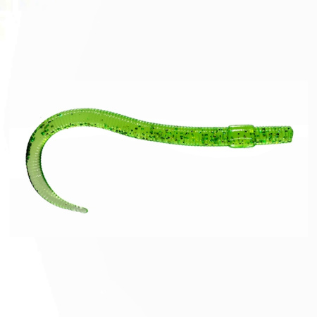 Приманка ZUB-WORM  75мм(3")-7шт, (цвет 351) шартрез с блестками