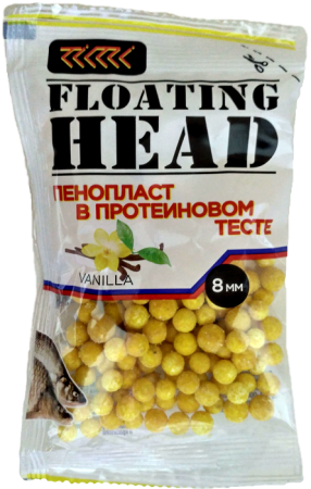 Пенопласт в протеиновом тесте D-8 мм ВАНИЛЬ жёлтый
