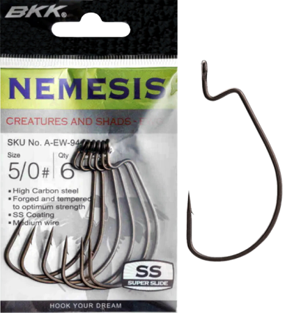 Крючок офсетный BKK Nemesis 9004 (A-EW-9415) #5/0 (6шт)