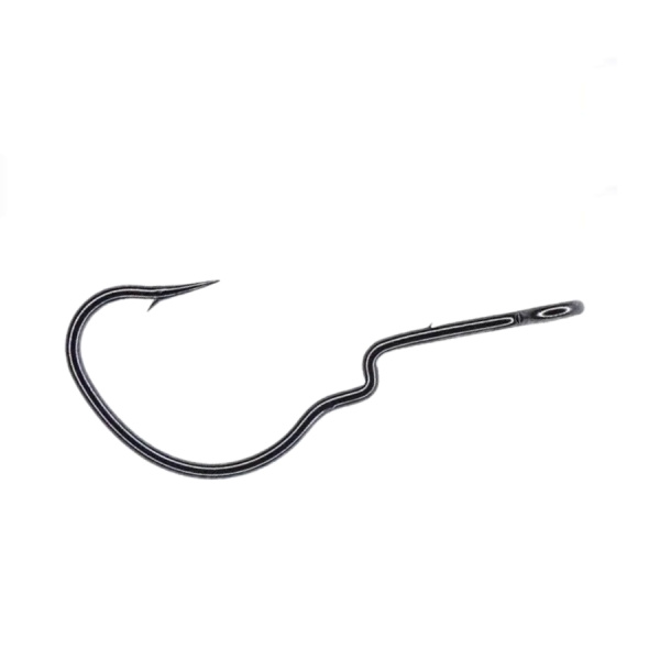 Крючок офсетный FS DOUBLE LOCK WORM, №2/0, покрытие BN (4 шт)