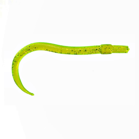 Приманка ZUB-WORM  75мм(3")-7шт, (цвет 310) желтый с блестками