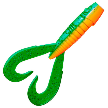 Приманка ZUB-FROGGY 141мм(5,5")-3шт, (цвет 022) зеленый верх -оранжевый низ