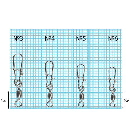 Вертлюжок бочка с застежкой "Двойная" Dunaev # 5