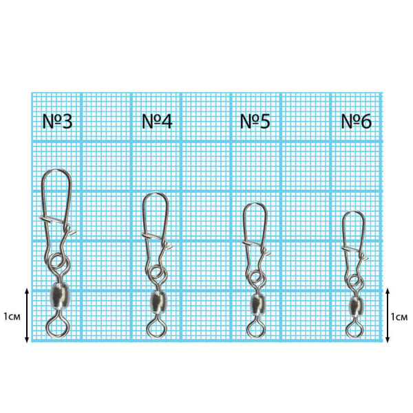 Вертлюжок бочка с застежкой "Двойная" Dunaev # 6