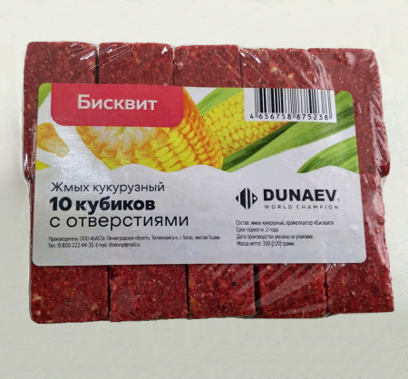 Жмых DUNAEV кукурузный  Бисквит 300г.