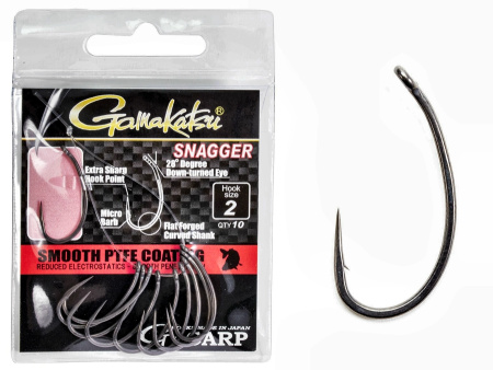 Крючки Gamakatsu G-CARP SNAGGER HOOKS разм. 02 10шт. Крючки Gamakatsu G-CARP SNAGGER HOOKS разм. 02 10шт.