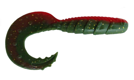 Приманка ZUB-HIBINA  95мм(3,8")-4шт, (цвет 034) черный верх-оранжевый низ