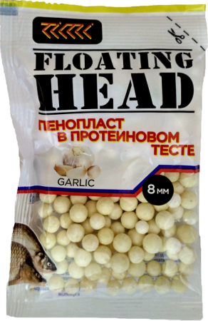 Пенопласт в протеиновом тесте D-8 мм ЧЕСНОК белый