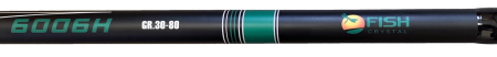 Удилище тел. с кольцами (болонское) "IRON BOLO" FISH CRYSTAL , длина 6 м (30-80Gr) CARBON 30T+40T