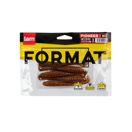 Силиконовая приманка FORMAT PIONEER 88mm (6шт.) цвет F03